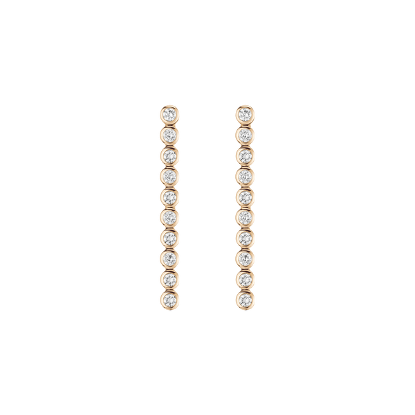 Lab Grown Diamond Bezel Tennis Earrings