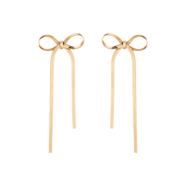 Herringbone Bow Earrings