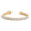 Lab Grown White Sapphire Double Row Tennis Bracelet