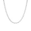 Lab Grown White Sapphire Mixed Shape Tennis Necklace