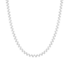 Floating Lab Grown White Sapphire Tennis Necklace