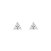Lab Grown White Sapphire Trinity Stud Earrings