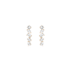 Lab Grown White Sapphire Mixed Shape Tennis Earrings