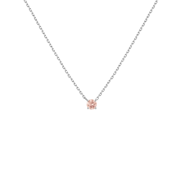 Lab Grown Pink Diamond Solitaire Necklace