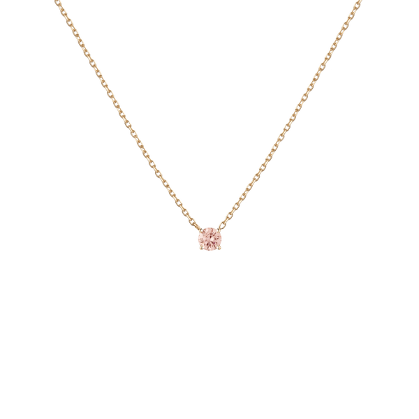 Lab Grown Pink Diamond Solitaire Necklace