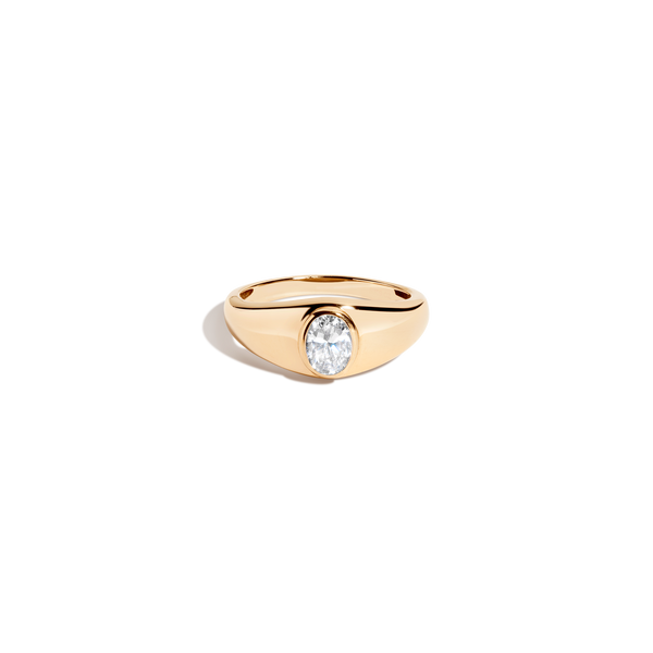 Chunky Lab Grown Diamond Oval Ring