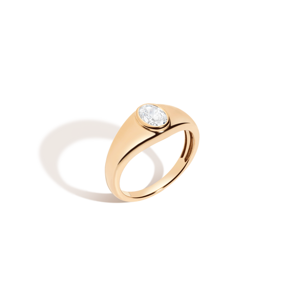 Chunky Lab Grown Diamond Oval Ring