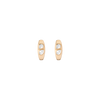 Chunky Double Lab Grown Diamond Pear Huggie Earrings