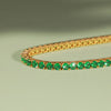 Lab Grown Green Emerald Tennis Bracelet - 6ct