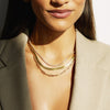 Solid Gold Herringbone Chain Necklace