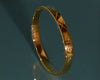 Quilted Gold Hinged Bracelet