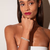 Lab Grown White Sapphire Baguette Tennis Bracelet - 12ct