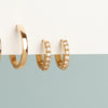 Thin Forever Diamond Hinged Huggie Earrings