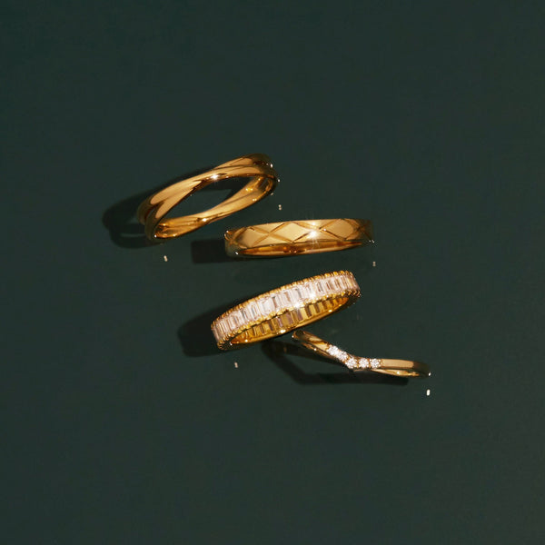 Lab Grown White Sapphire Baguette Eternity Ring
