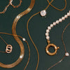 Solid Gold Herringbone Chain Necklace