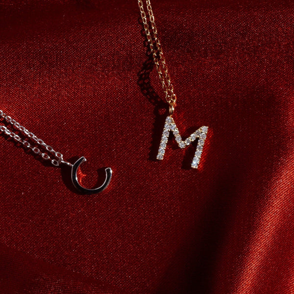 Classic Diamond Letter Necklace