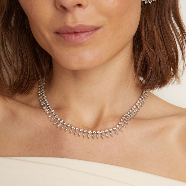 Aurate x Frye: Marquise Fringe Necklace