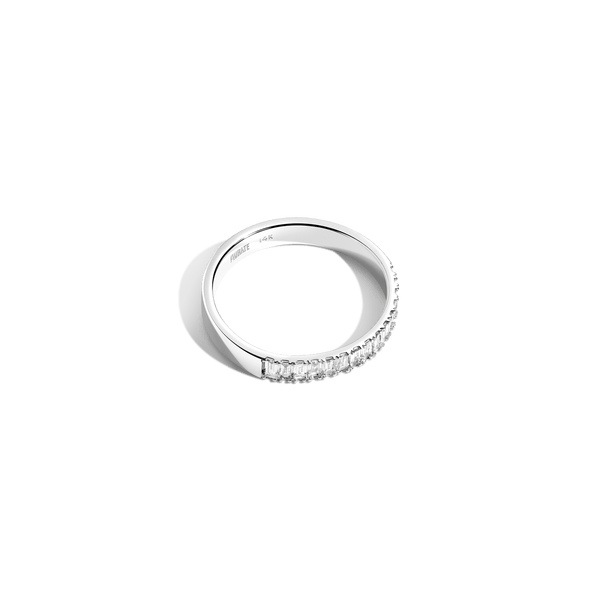 Bold Half Diamond Baguette Ring