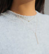 Long Gold Bar Drop Necklace