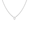 XL Lab Grown Diamond Pear Bezel Necklace