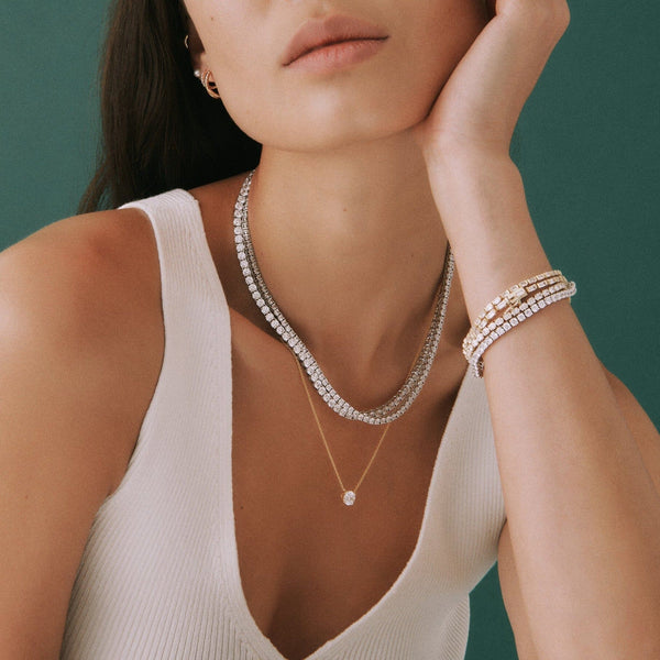 Round Gemstone Solitaire Necklace