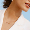 Gold Bar Necklace With Diamonds