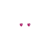 Lab Grown Pink Sapphire Heart Stud Earrings
