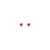 Lab Grown Pink Sapphire Heart Stud Earrings