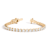 Lab Grown White Sapphire Heart Tennis Bracelet