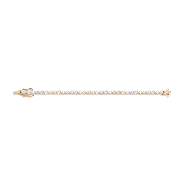 Lab Grown White Sapphire Heart Tennis Bracelet