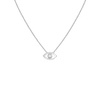 Diamond Bezel Evil Eye Necklace