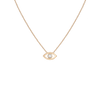 Diamond Bezel Evil Eye Necklace