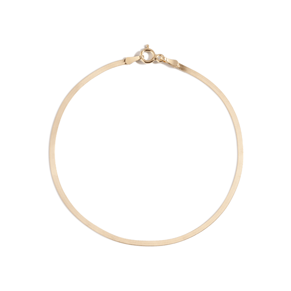 Gold Herringbone Chain Bracelet