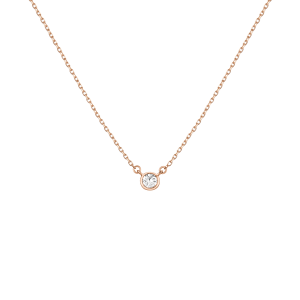 Medium Lab Grown Diamond Bezel Necklace