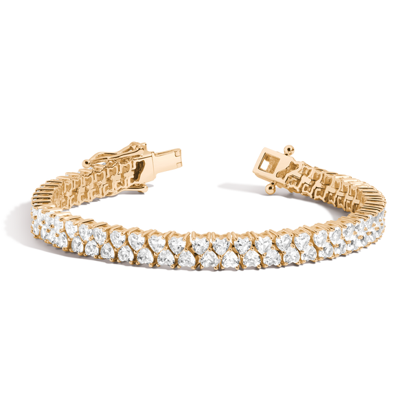 Lab Grown White Sapphire Love Affair Tennis Bracelet