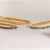 Lab Grown Aquamarine Baguette Tennis Bracelet