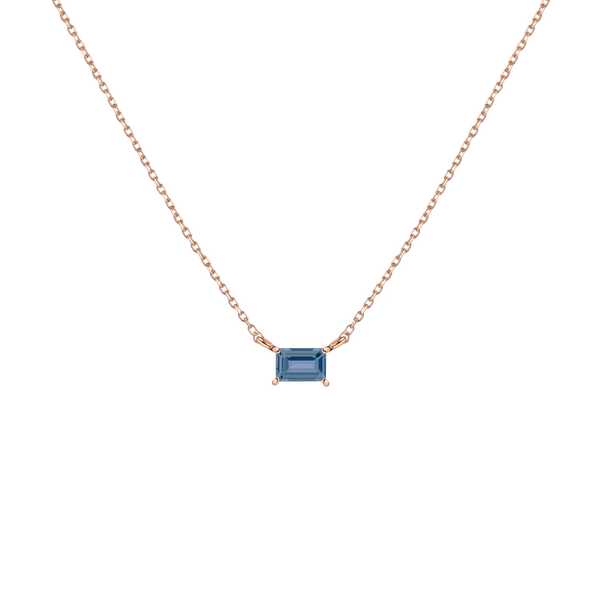 Birthstone Baguette Necklace