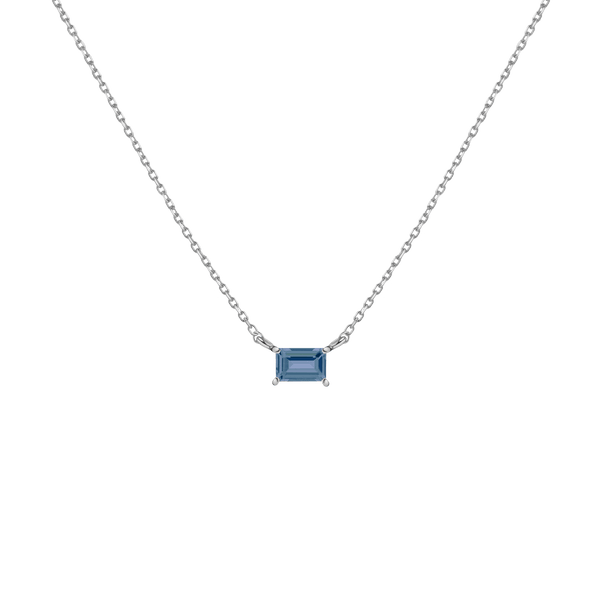 Birthstone Baguette Necklace