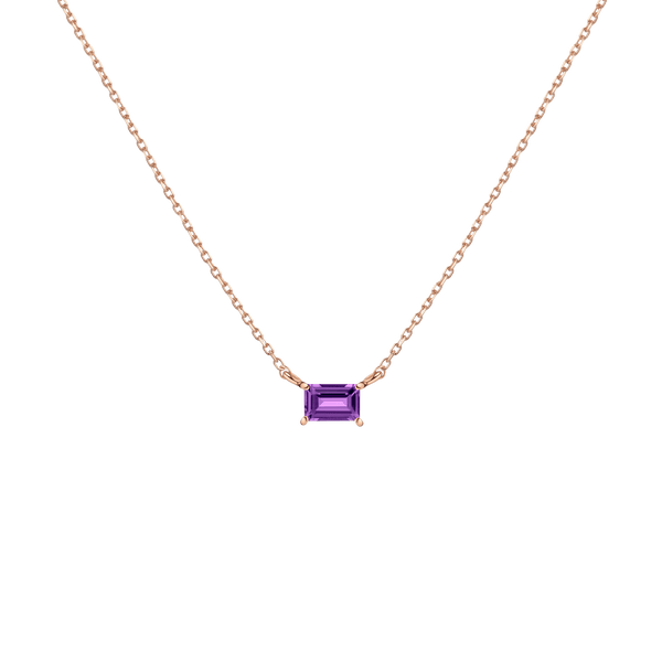 Birthstone Baguette Necklace