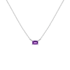 Birthstone Baguette Necklace