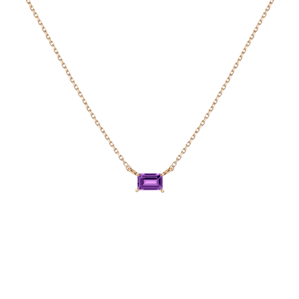 Birthstone Baguette Necklace
