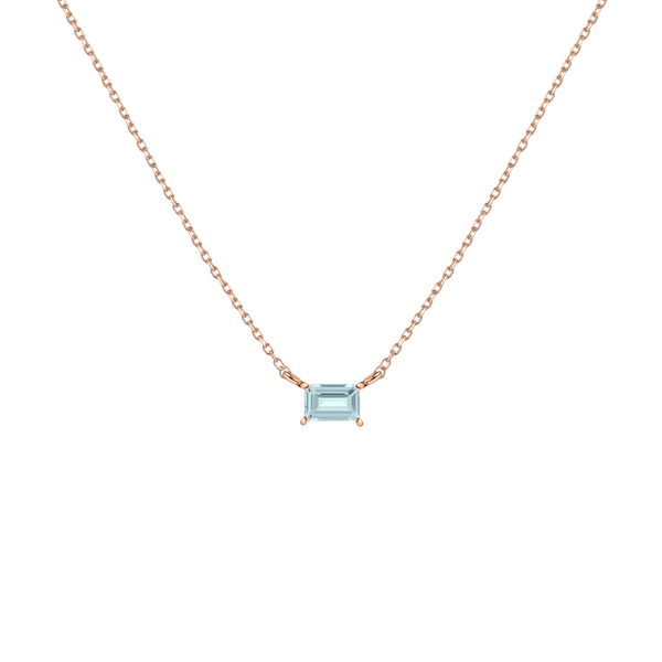 Birthstone Baguette Necklace