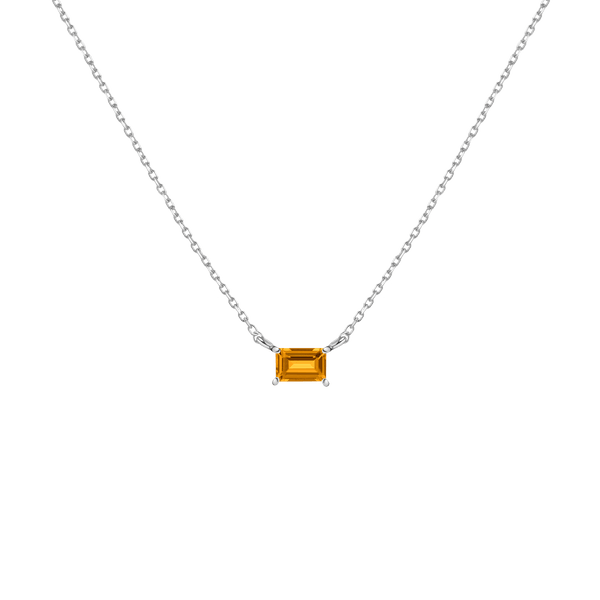 Birthstone Baguette Necklace