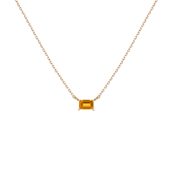 Birthstone Baguette Necklace