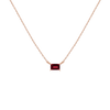 Birthstone Baguette Necklace