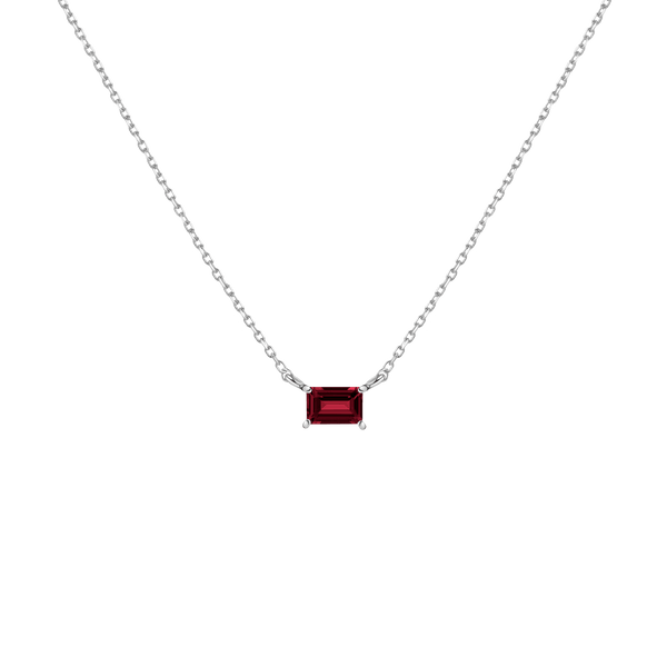 Birthstone Baguette Necklace