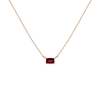 Birthstone Baguette Necklace