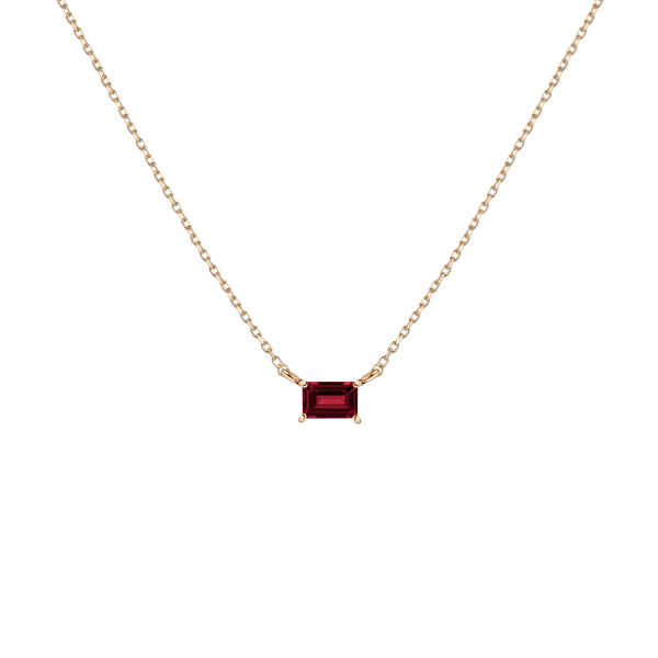 Birthstone Baguette Necklace