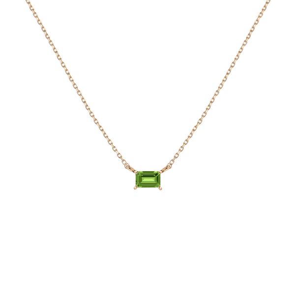 Birthstone Baguette Necklace