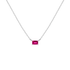 Birthstone Baguette Necklace